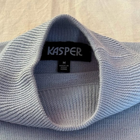 Periwinkle Blue Mock Neck Knit Sweater - Picture 3 of 3